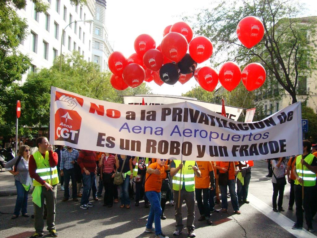 AENA: Migajas para las personas trabajadoras, dividendos y privatizaciones para los mercados
