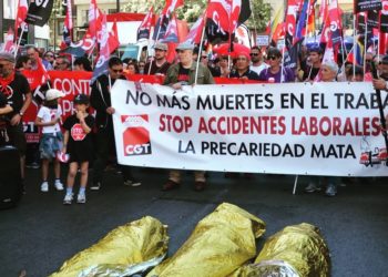 Sindicatos del País Valenciano reivindican en la calle el derecho a la seguridad y la salud laboral