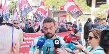 Trabajadores del Sector reclaman en Valencia la edad de jubilación del transporte a los 60 años